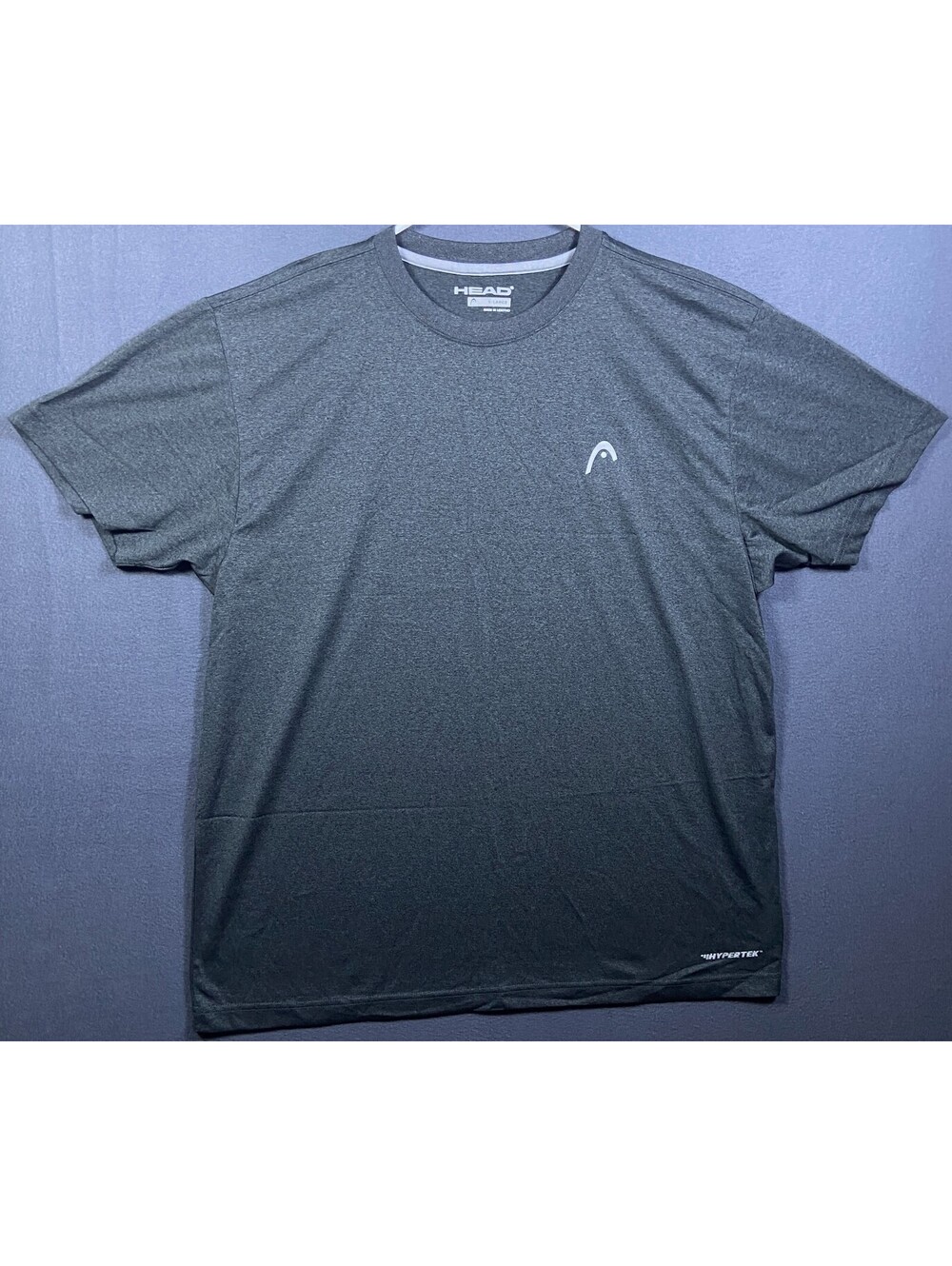HEAD Men's Hypertek Crewneck Gym Training & Workout T-Shirt Grey XL Tennis EUC!